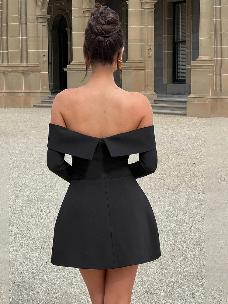 Off Shoulder A-line Dress