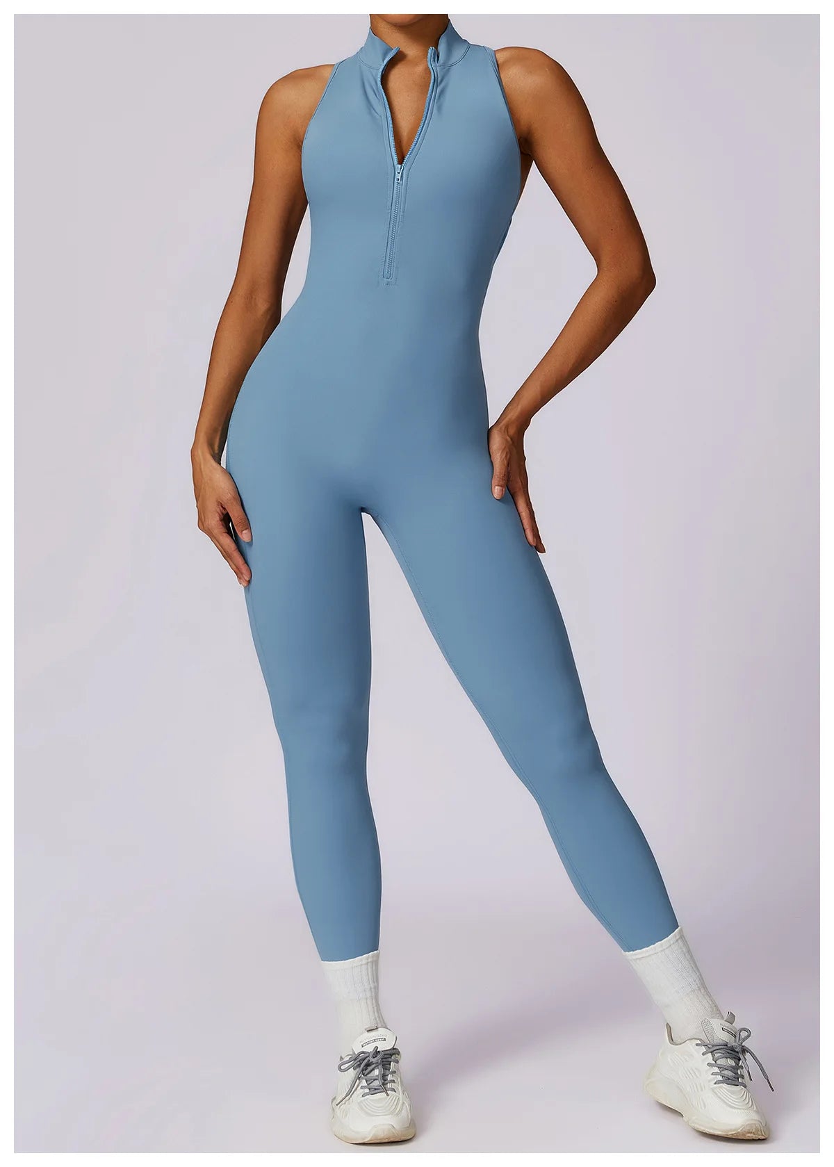 V Back One-piece Sports Suit