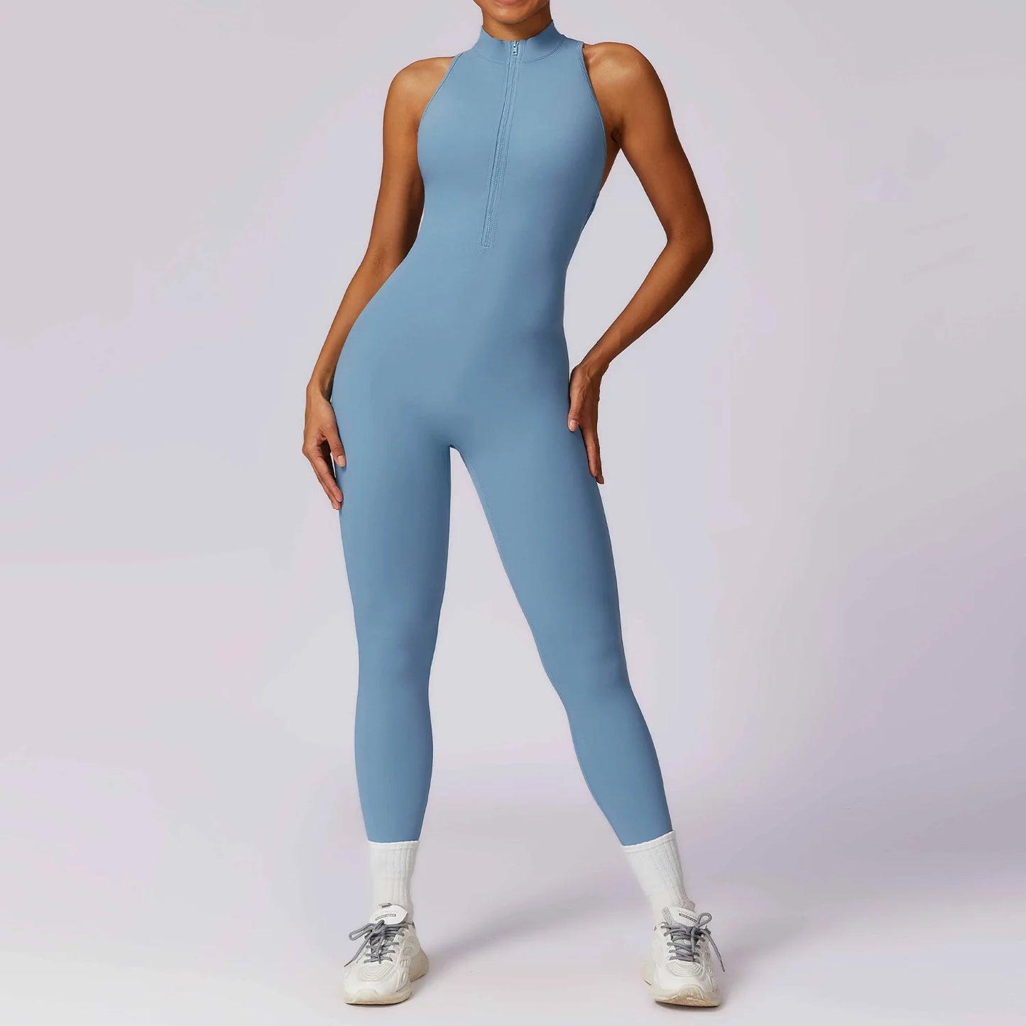 V Back One-piece Sports Suit