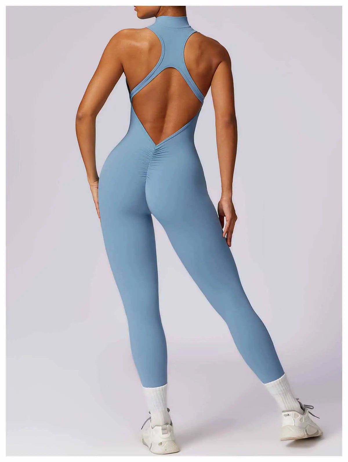 V Back One-piece Sports Suit