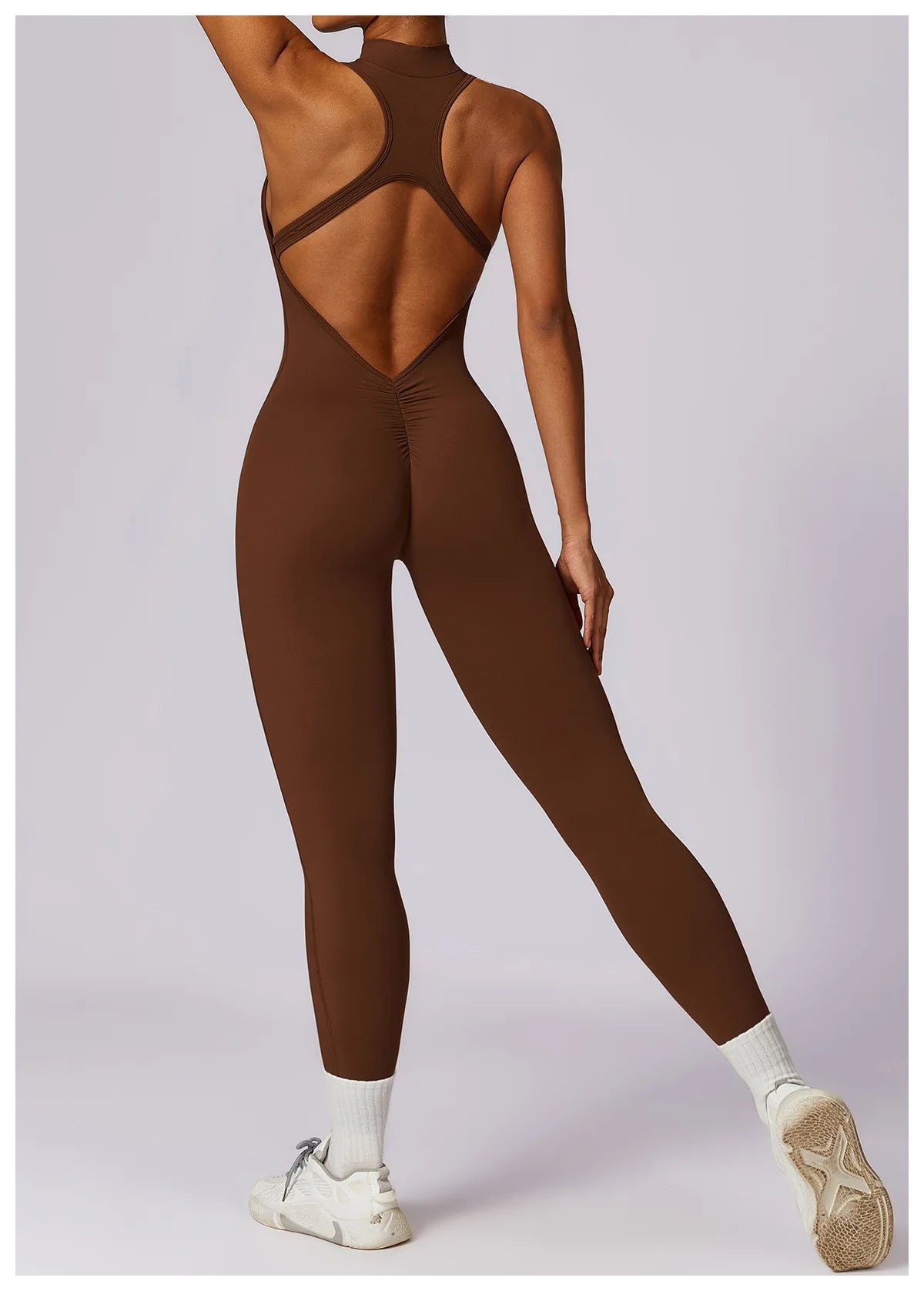 V Back One-piece Sports Suit