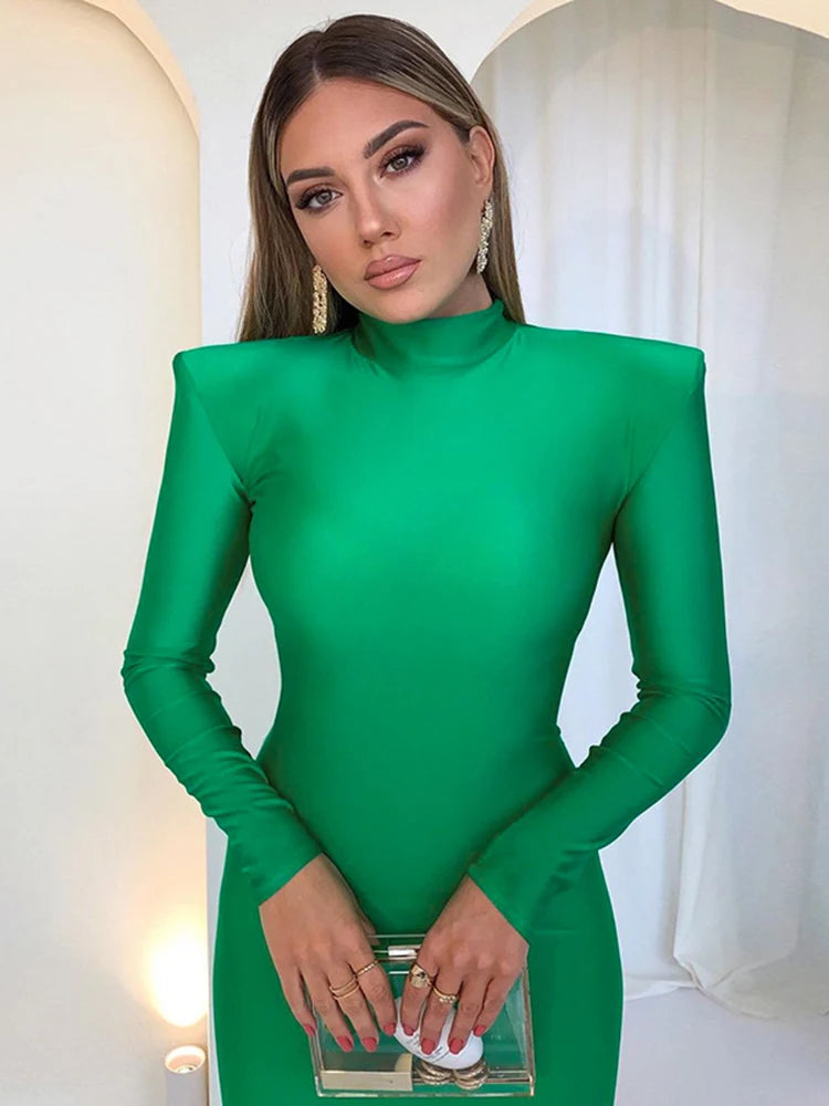 Hugcitar Solid Long Sleeve Dress