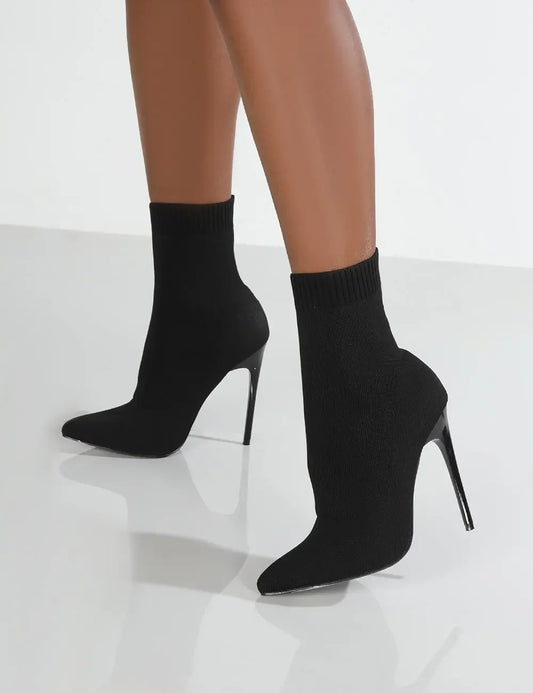 LuxeKnit High Heel Boots