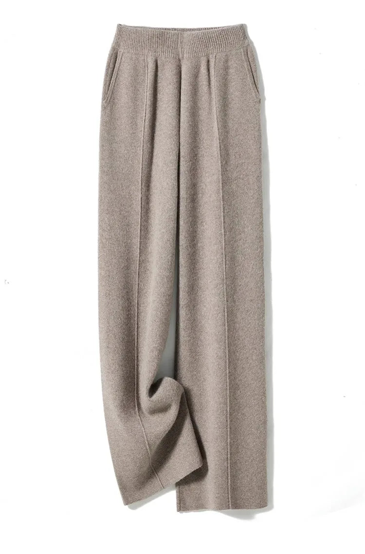 Elegant Knitted High waist pants