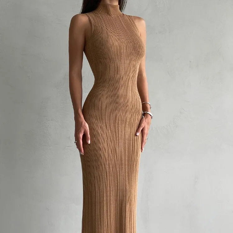 Knitwear Turtleneck Long Dress