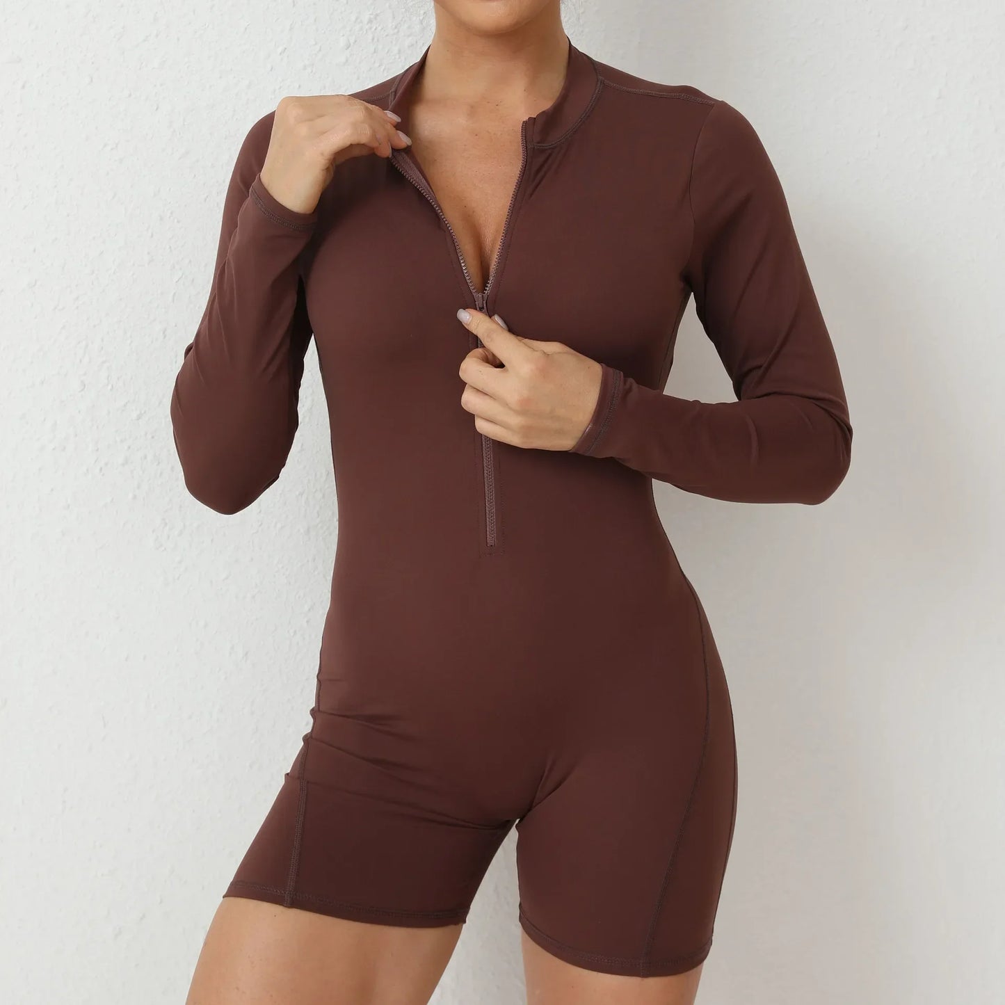 Zipper Sports Jumpsuits