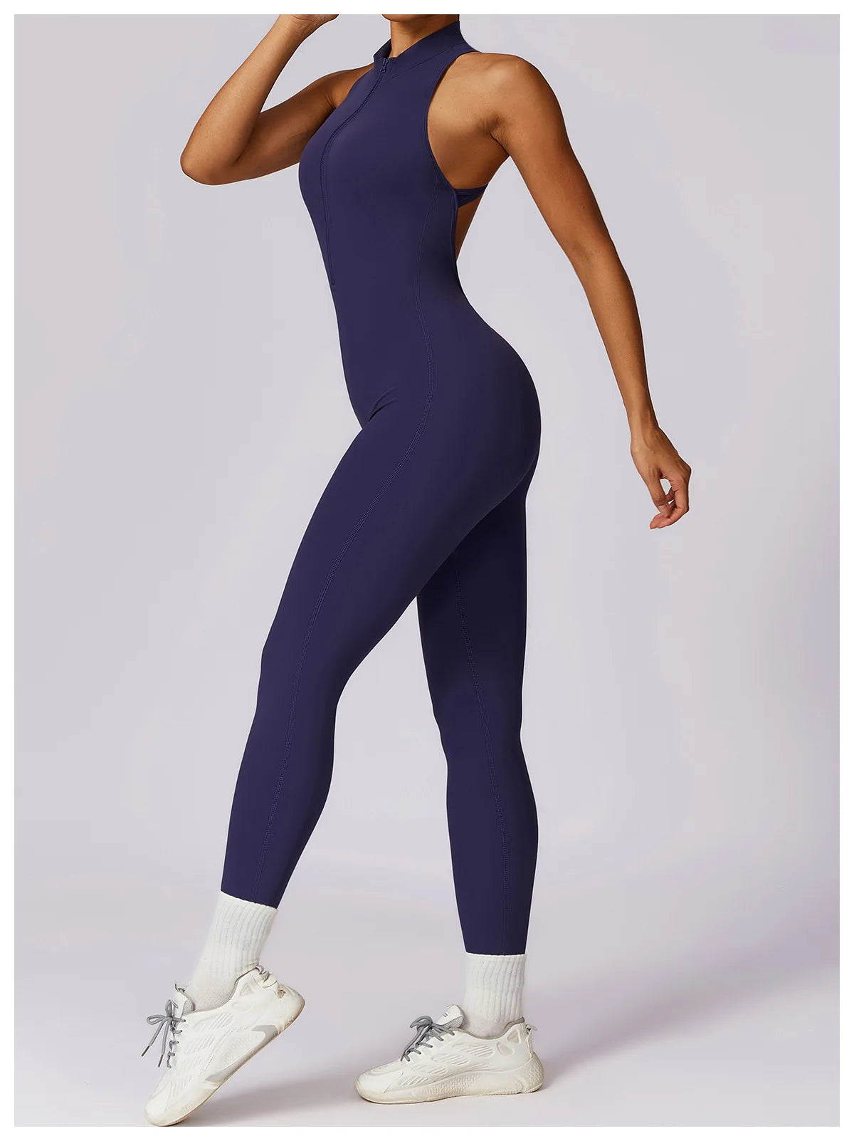 V Back One-piece Sports Suit