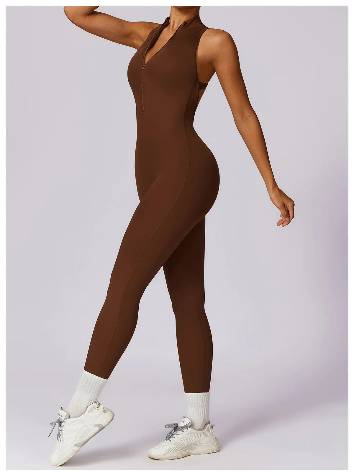 V Back One-piece Sports Suit