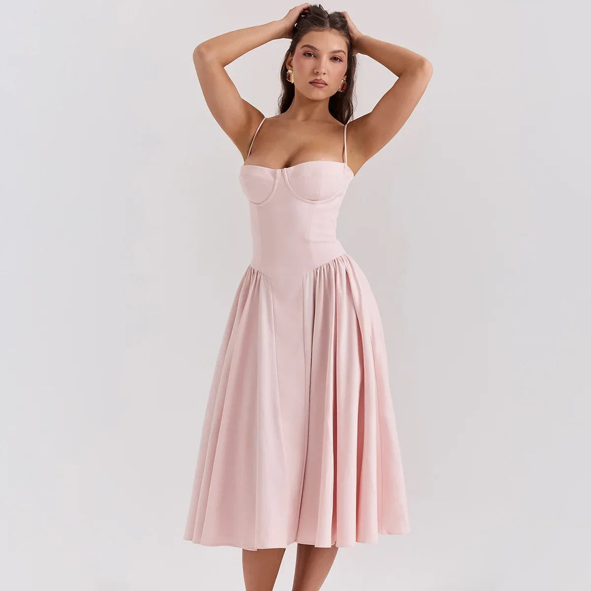 Strap Elegant Midi Dress