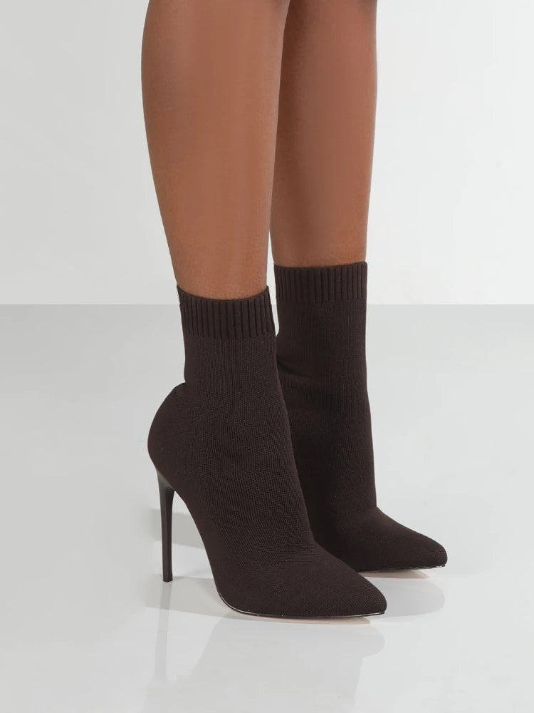 LuxeKnit High Heel Boots