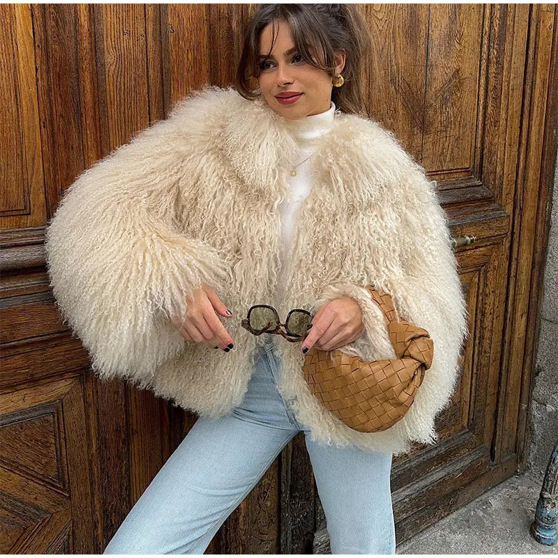 Vintage Fluffy Shearling Coat