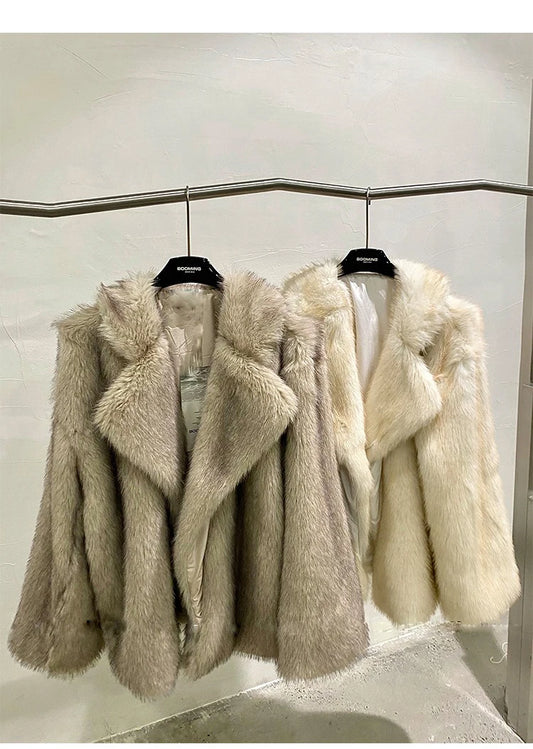 Lapel Faux Coat