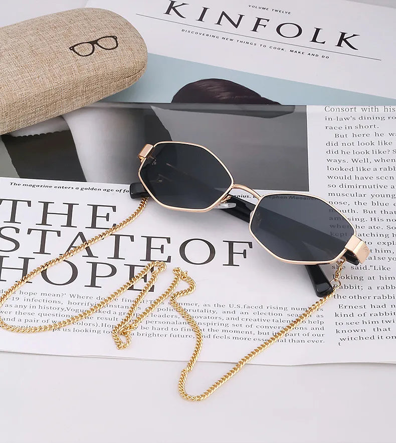 Trendy Retro Hexagon Shades