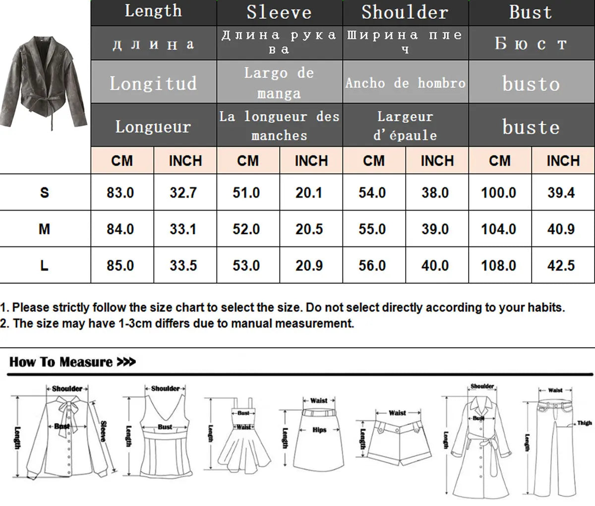 TRAFZA Female Street Leather Jacket 2024 Autumn Women's Versatile Brown Long Sleeves V-neck Single Breasted Lace-up Causal Coats