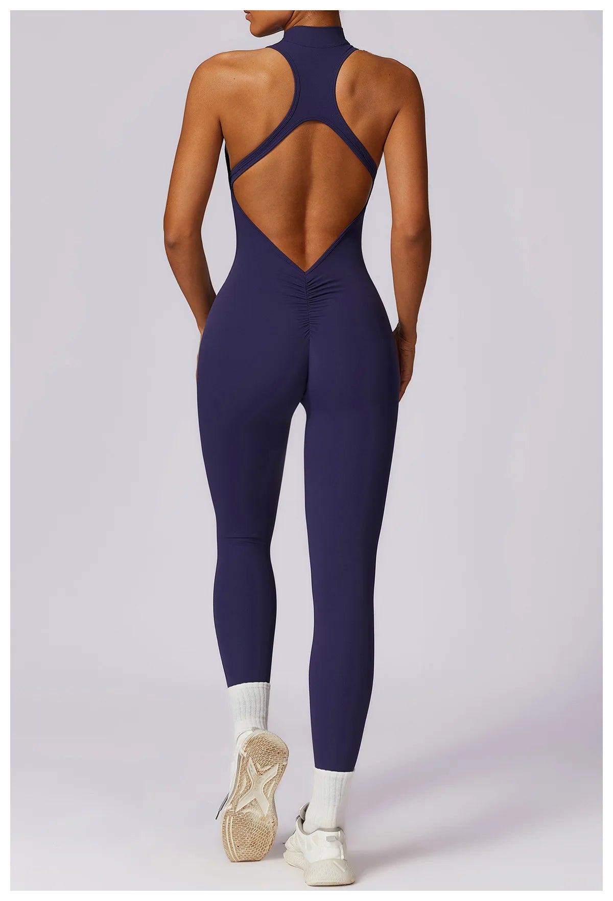 V Back One-piece Sports Suit