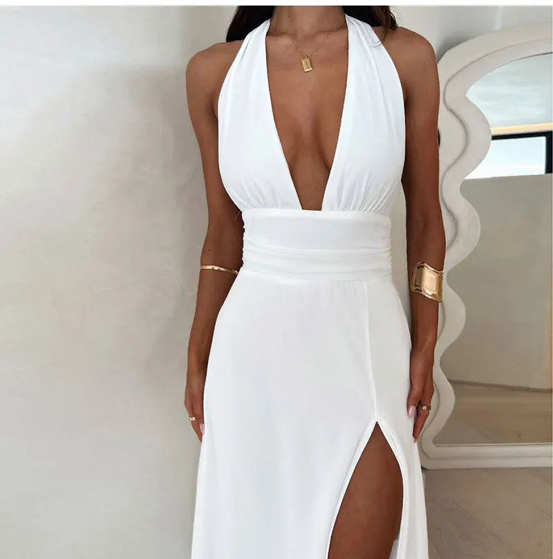 Halter Backless Maxi Dress