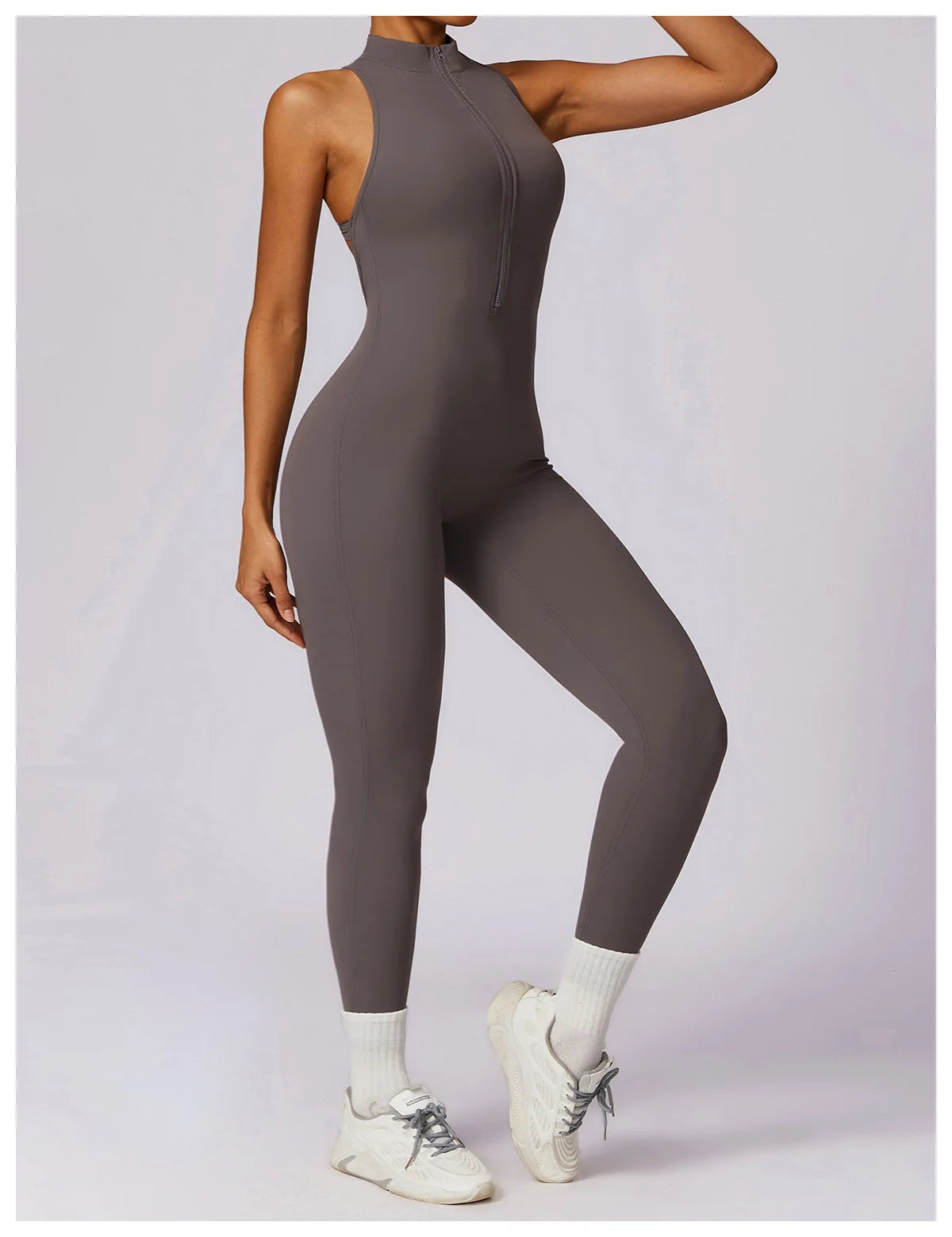 V Back One-piece Sports Suit