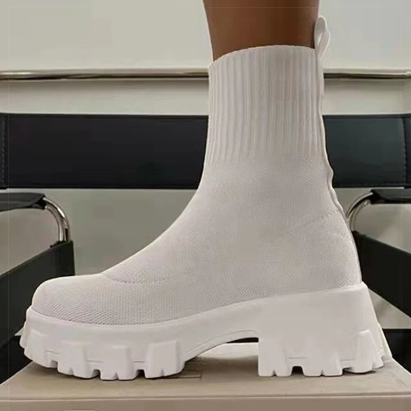 Shoes For Women Sneakers Fashion Platform Sports Shoes Women Casual Sneaker With Heels Sock Casual Shoes White Sneakers Female