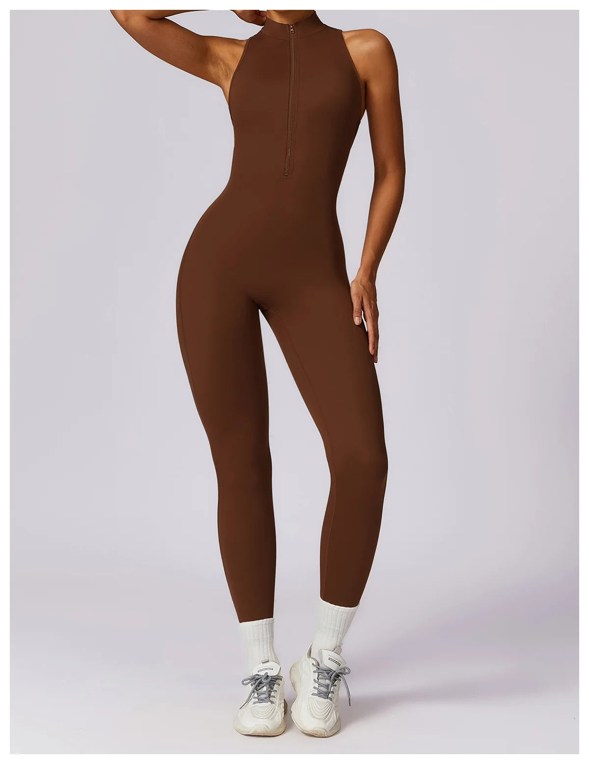 V Back One-piece Sports Suit