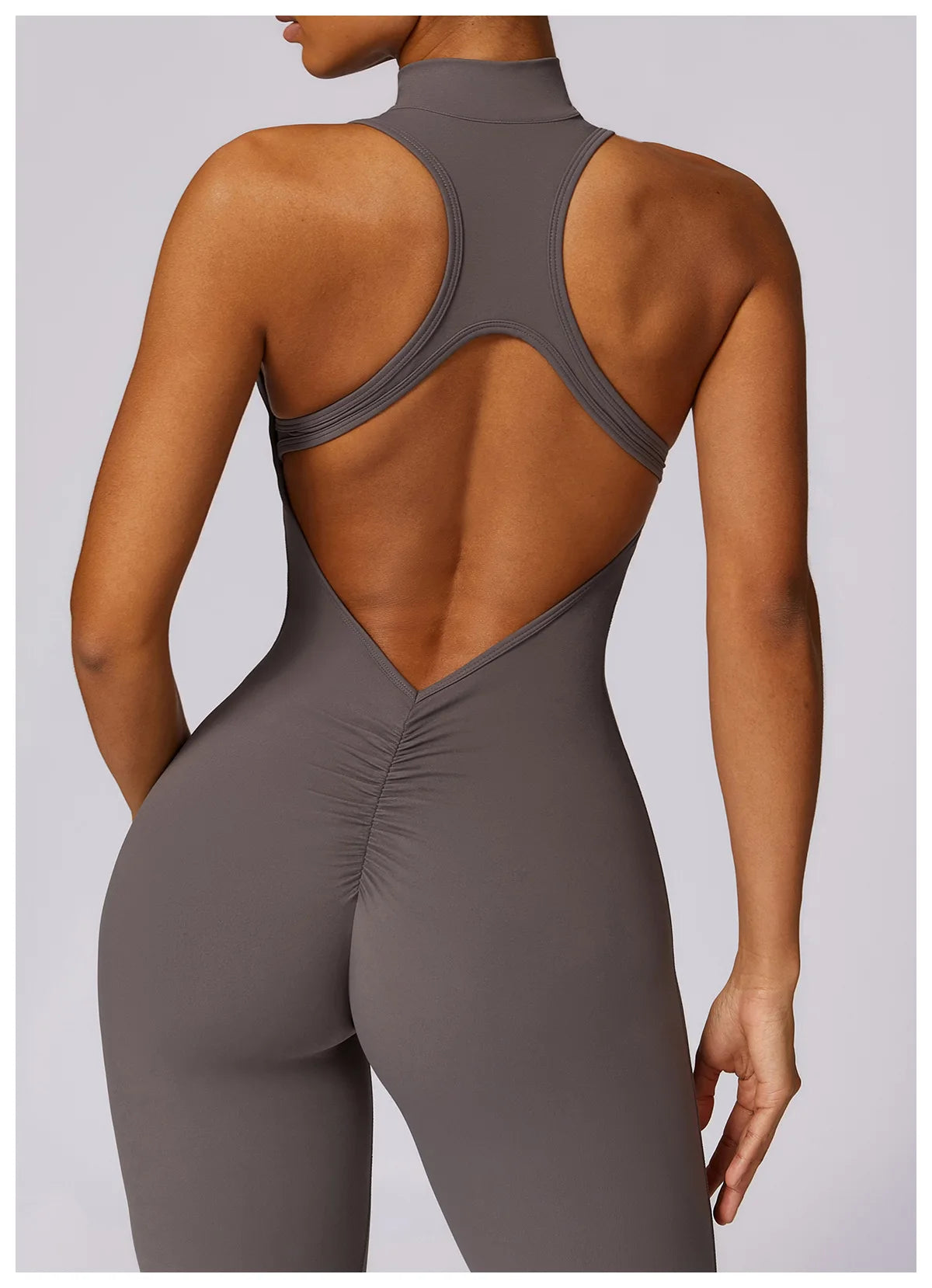 V Back One-piece Sports Suit