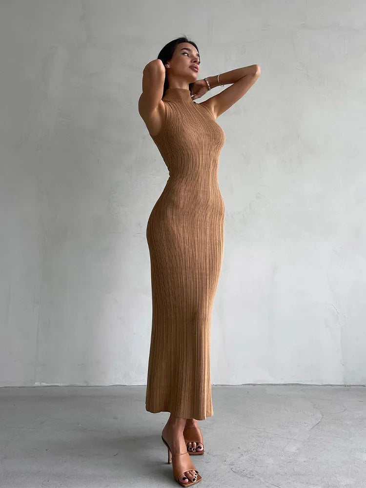 Knitwear Turtleneck Long Dress