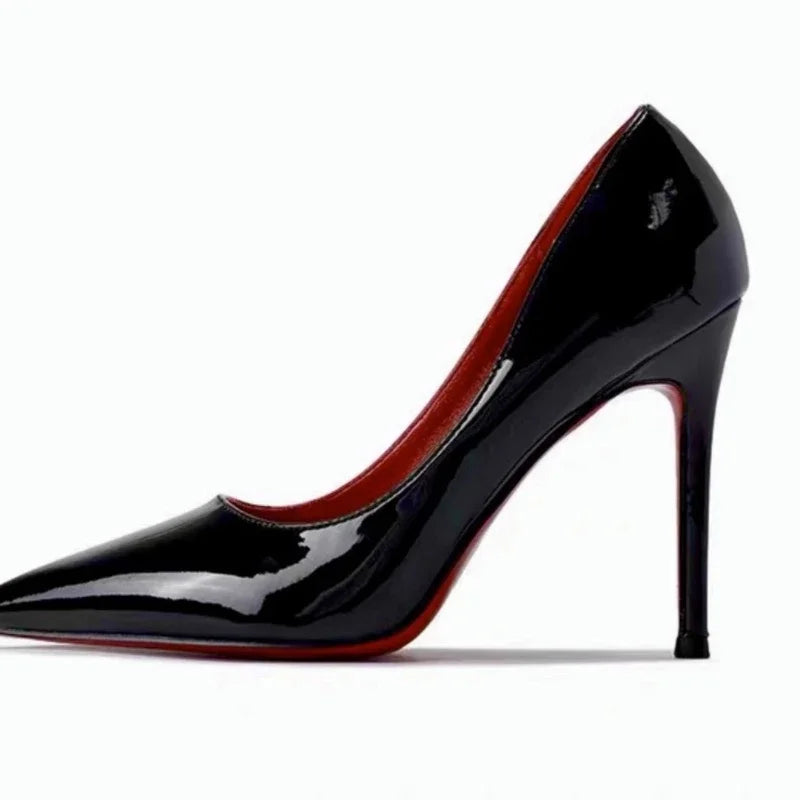 Women's High Heels 2024 Spring and Autumn Season New Thin Heel Red Sole High Heel Single Shoes