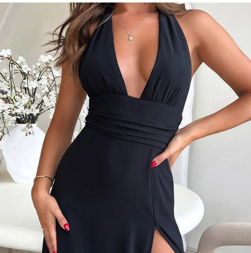 Halter Backless Maxi Dress