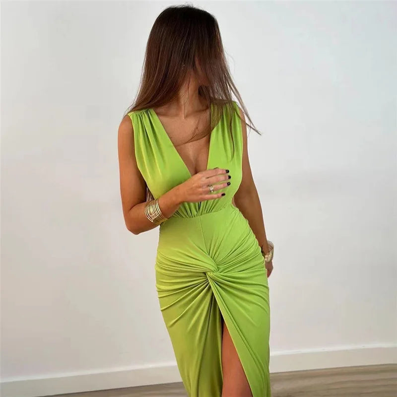 Ruched Long Dress