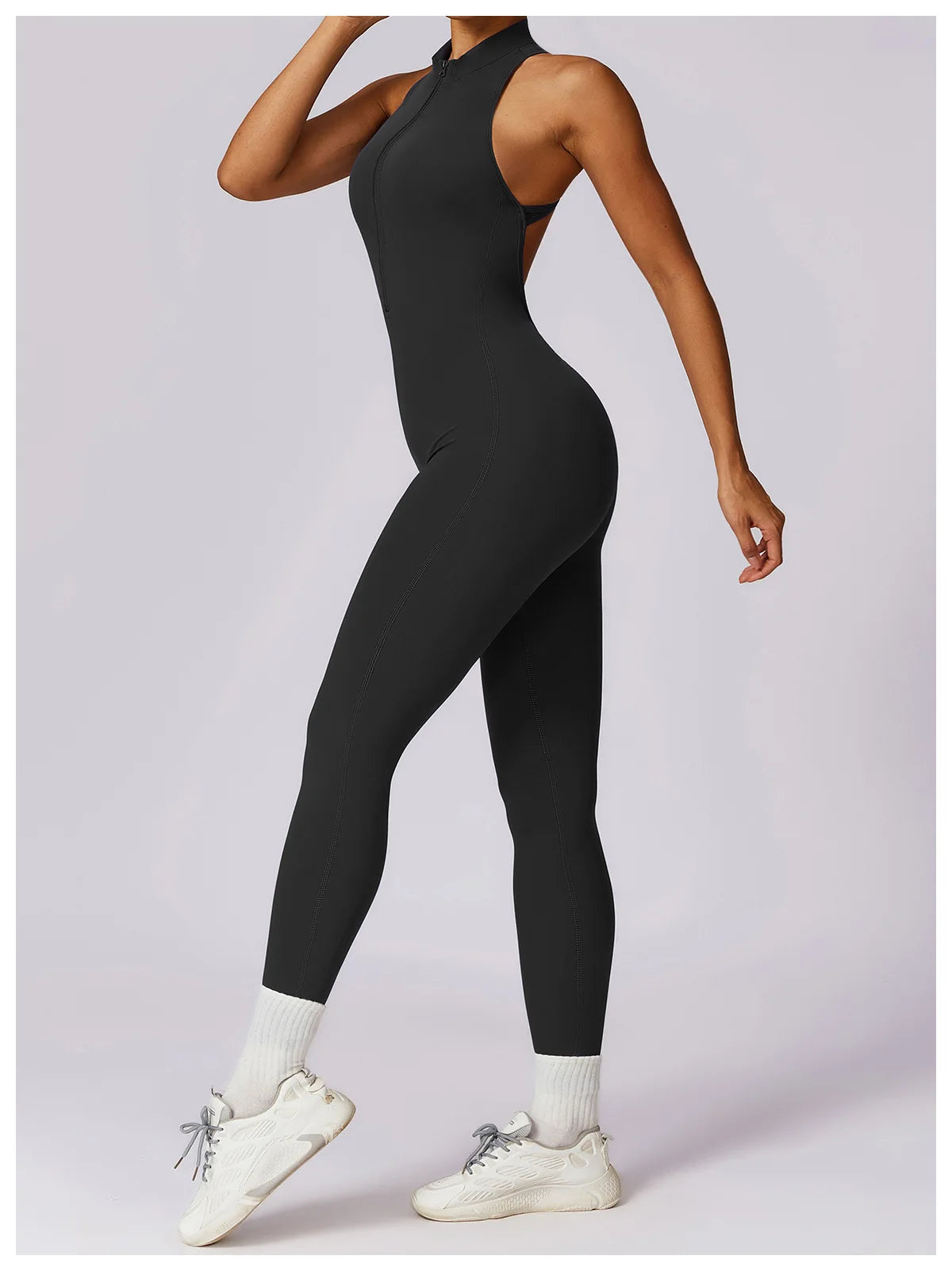 V Back One-piece Sports Suit