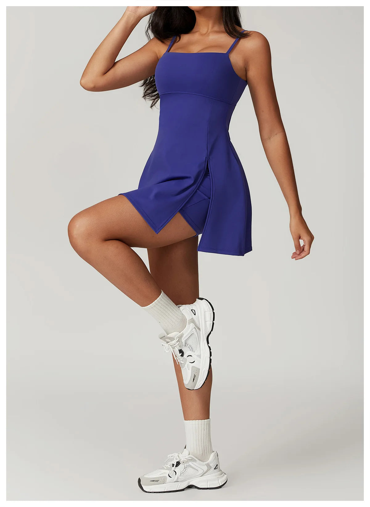 Women's Tennis Golf Dress Yoga Sport Skirts Sexy Sleeveless Bodysuit With Shorts Badminton Sport Outfit Fitness Gym Clothes