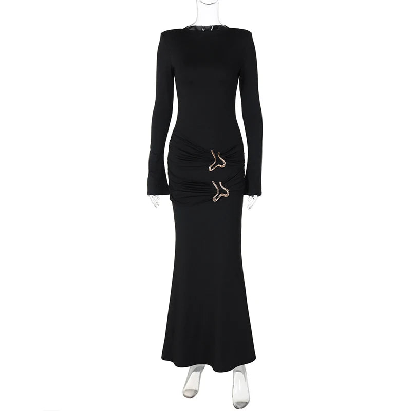 Elegant Autumn Bodycon Evening Dress