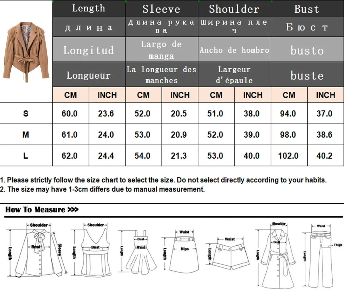 TRAFZA Female Street Leather Jacket 2024 Autumn Women's Versatile Brown Long Sleeves V-neck Single Breasted Lace-up Causal Coats