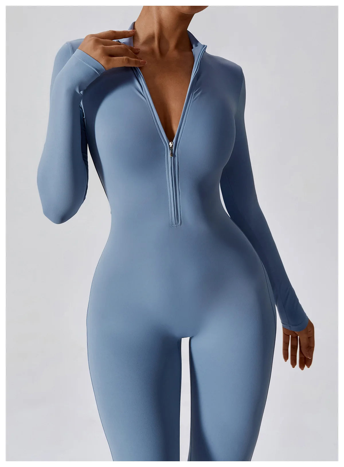 Zipper Workout Jumpsuit