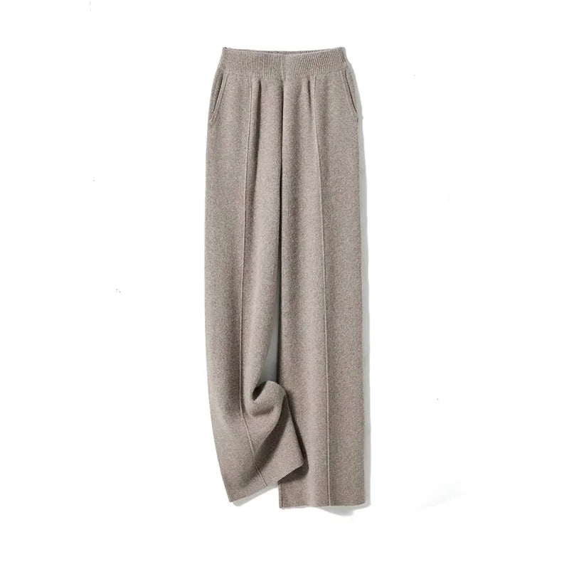 Elegant Knitted High waist pants