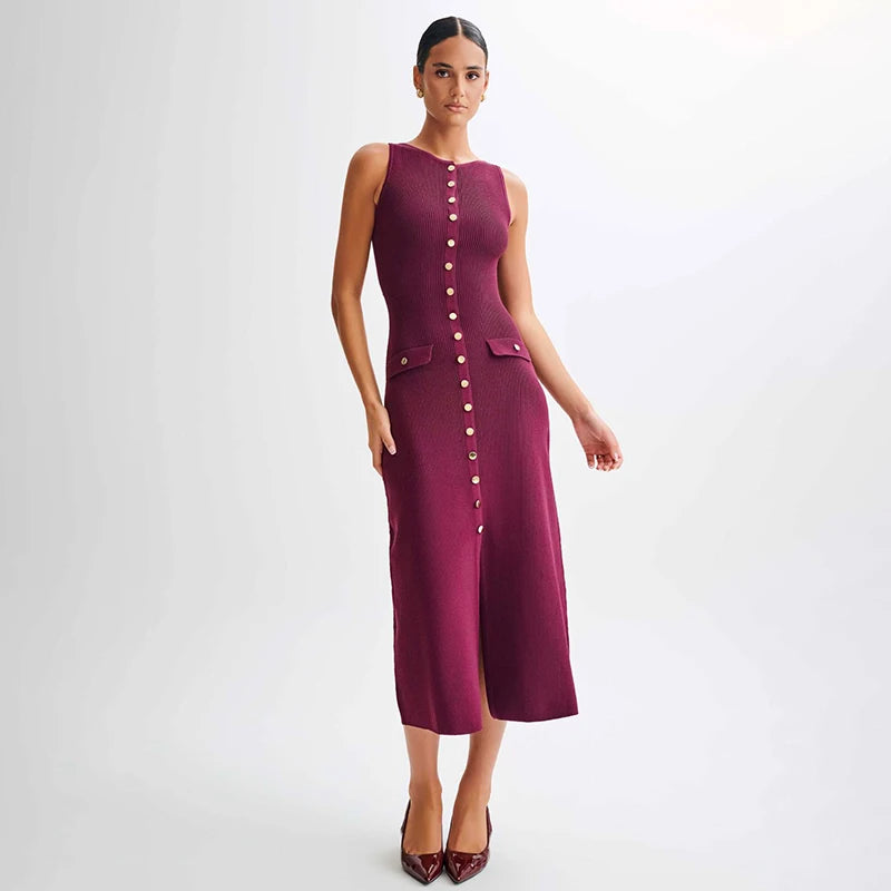 Sleeveless Knitwear Dress