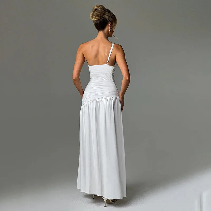 VividGlow Backless Dress