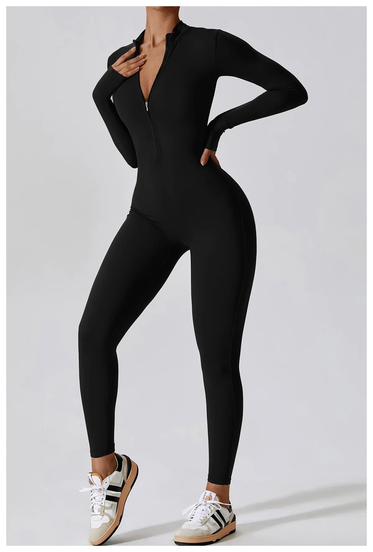 Zipper Workout Jumpsuit