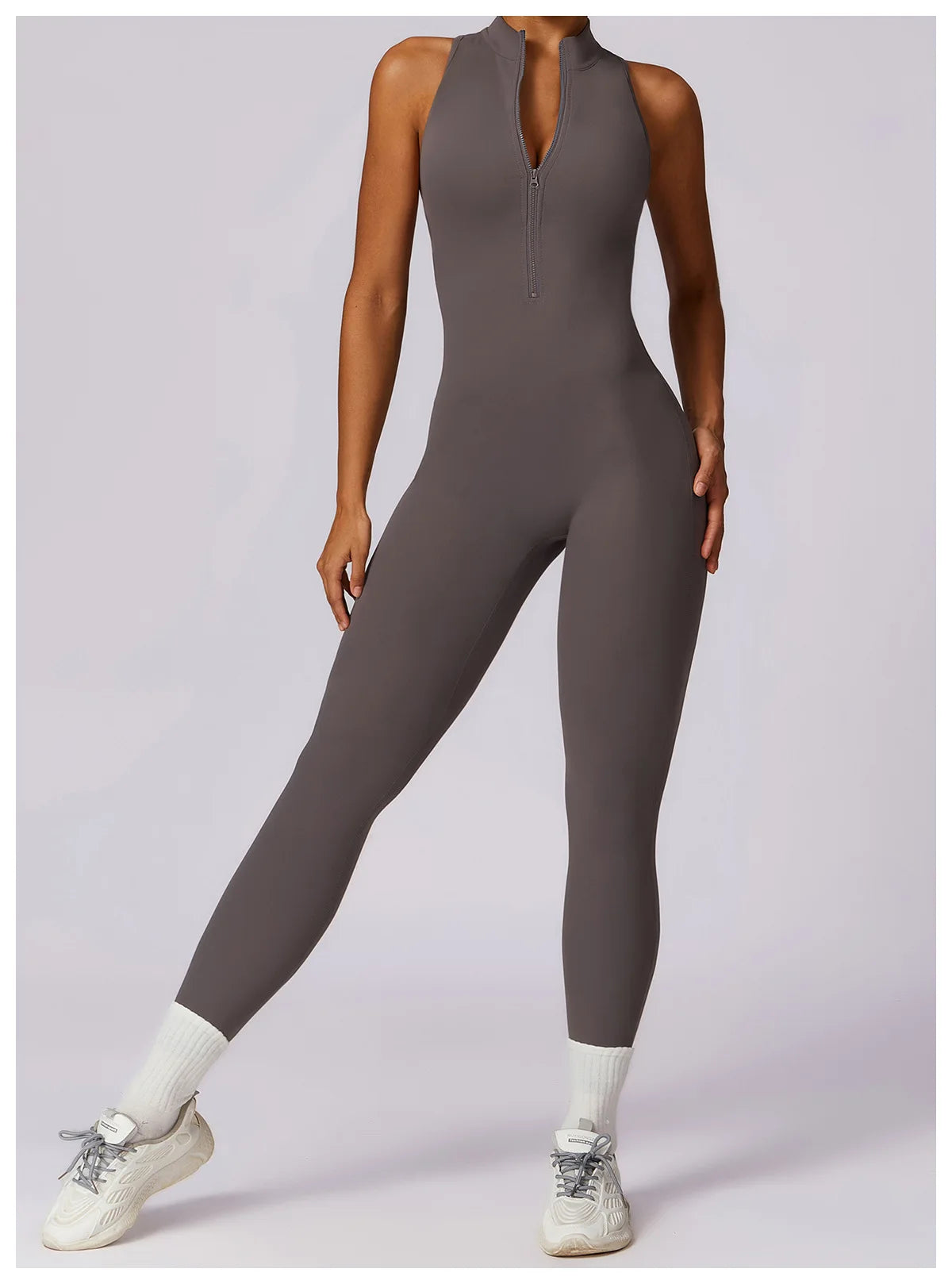 V Back One-piece Sports Suit