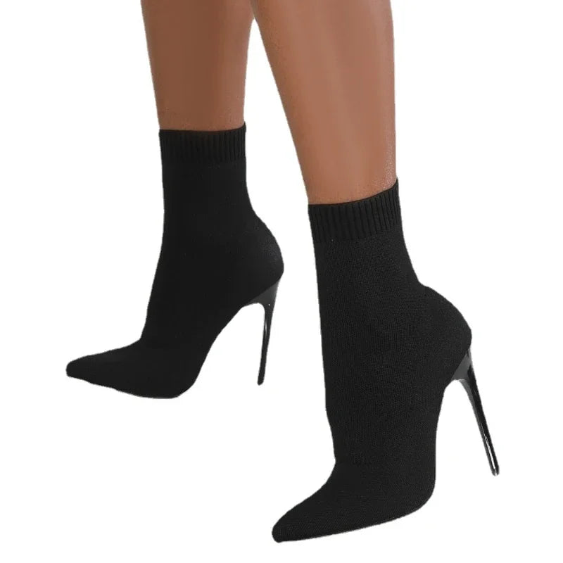 LuxeKnit High Heel Boots