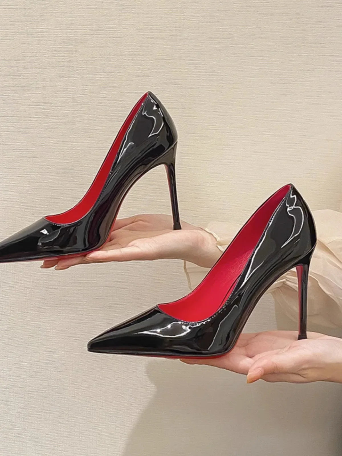 Women's High Heels 2024 Spring and Autumn Season New Thin Heel Red Sole High Heel Single Shoes