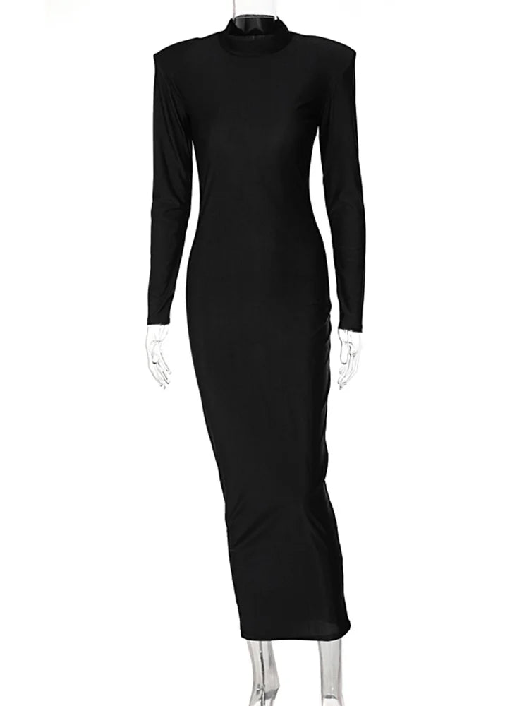 Hugcitar Solid Long Sleeve Dress