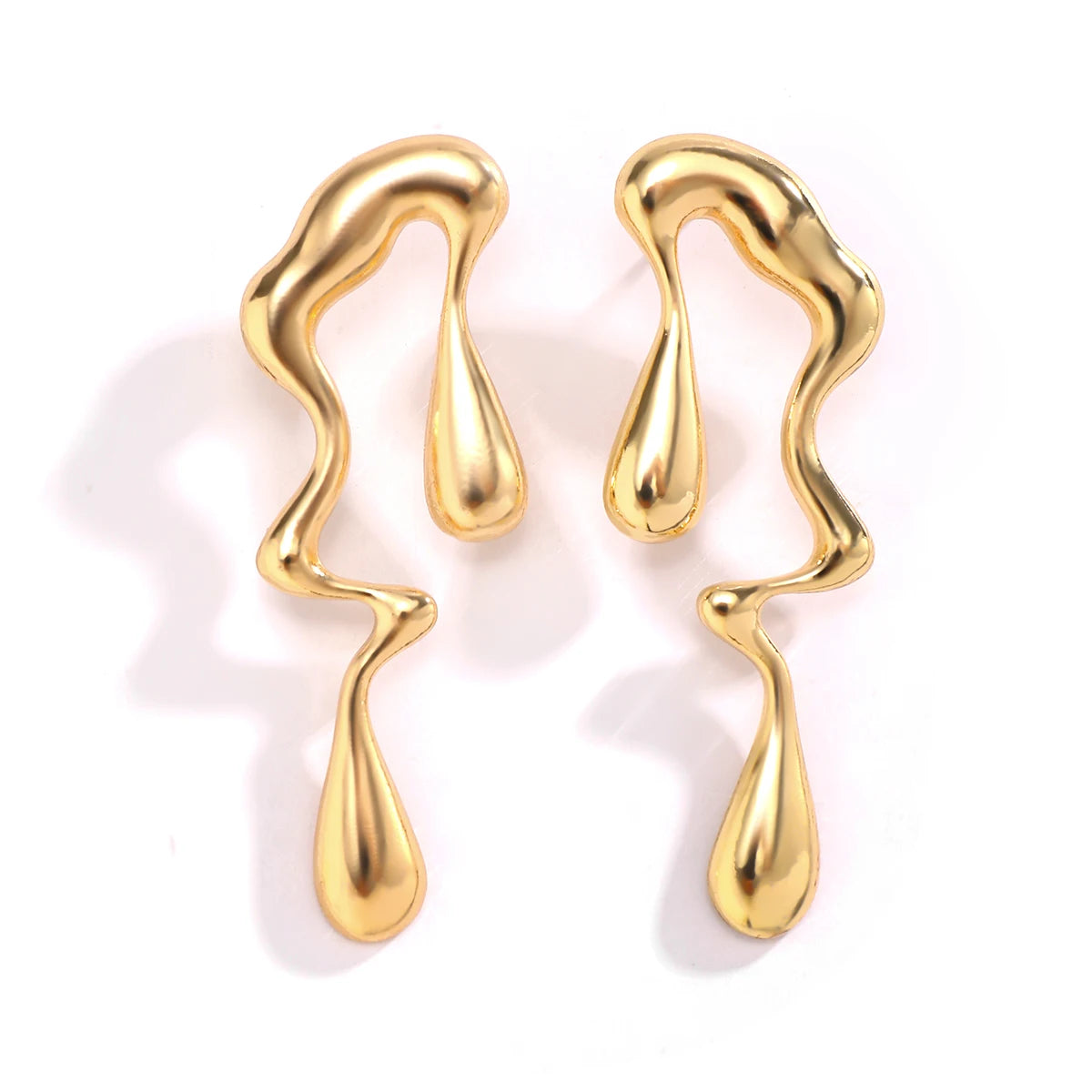 Irregular Water Drops Stud Earrings