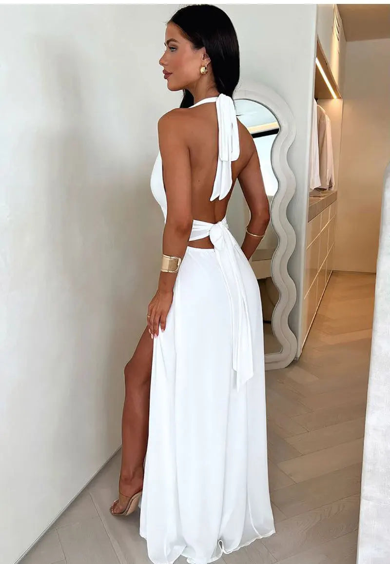 Halter Backless Maxi Dress