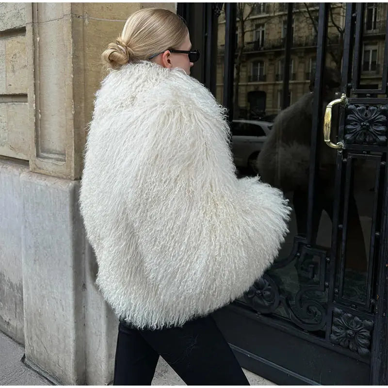 Vintage Fluffy Shearling Coat