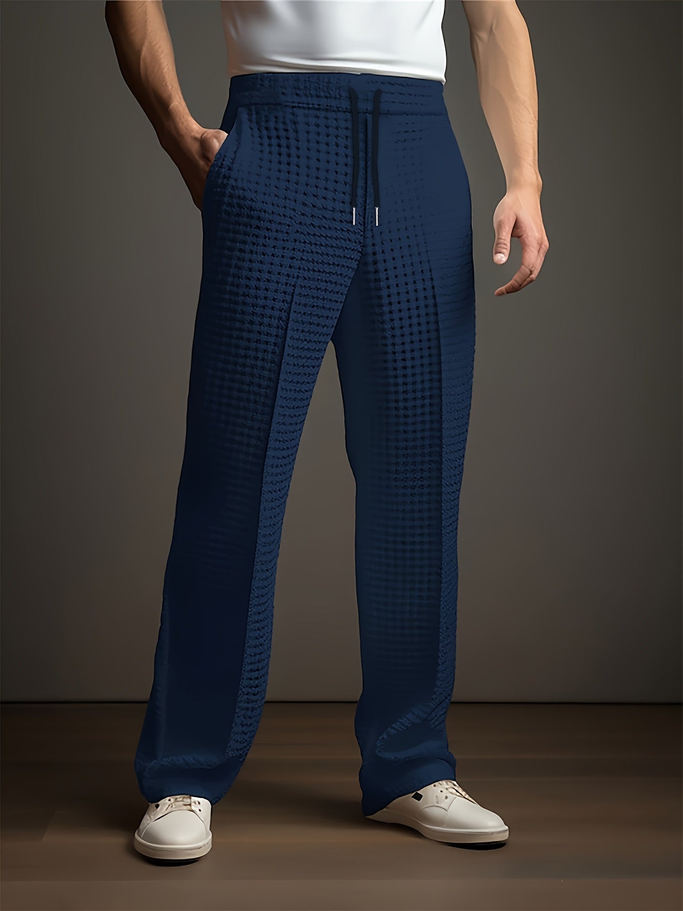 Textured Casual Pants