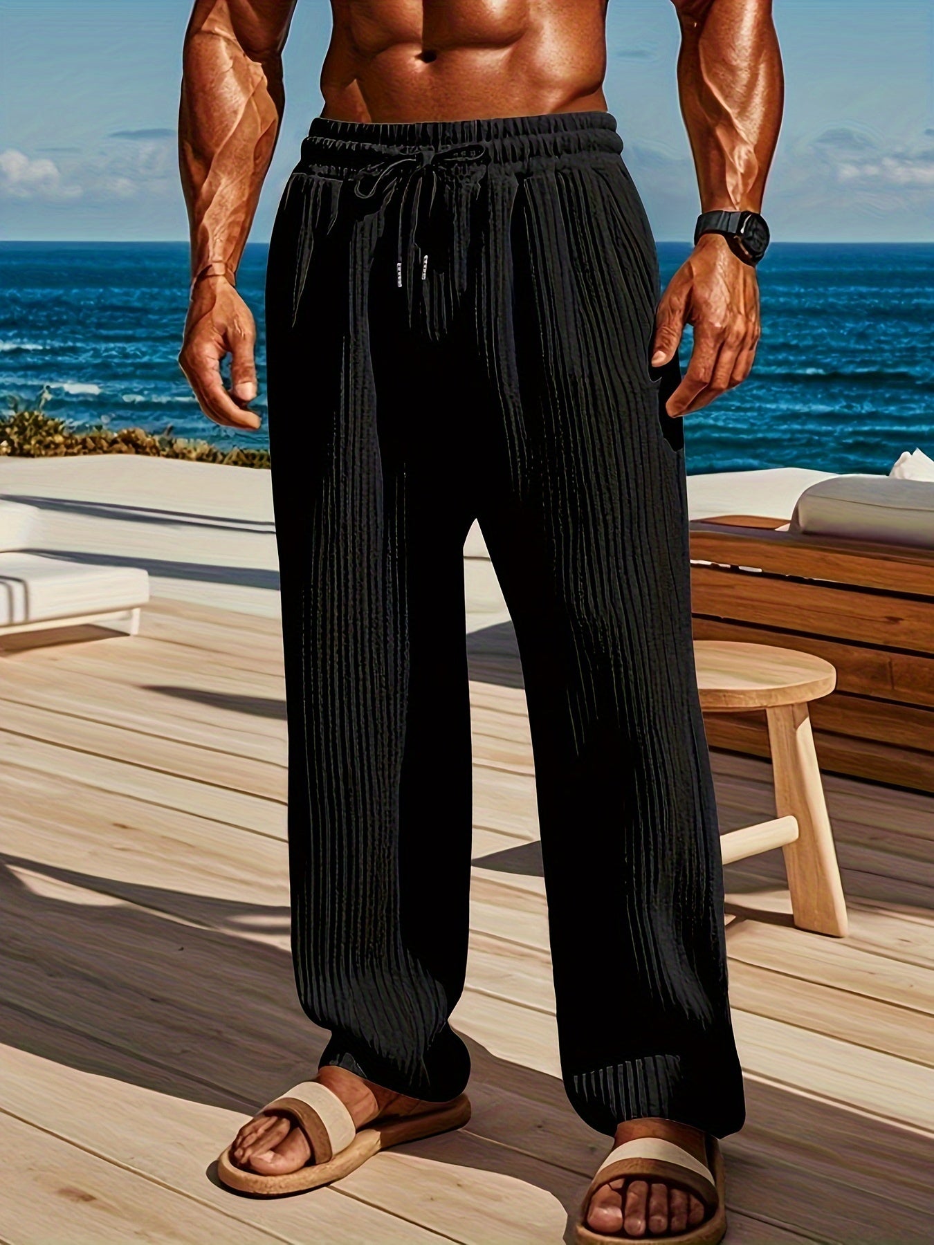 Casual Ribbed Pants