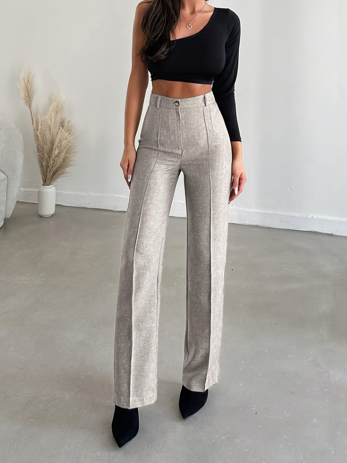 High Waist Wide Leg Pants