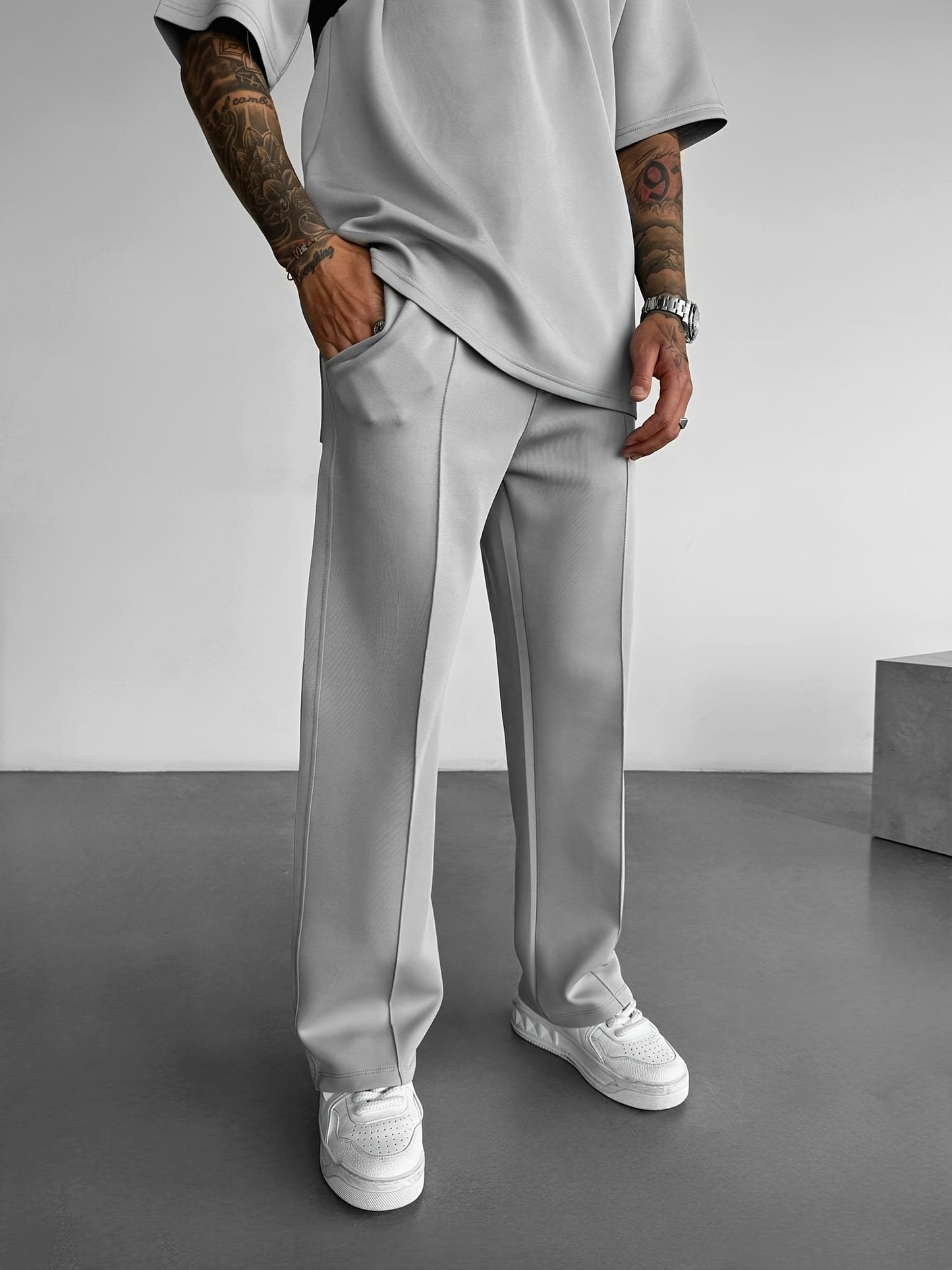 Slim-Fit Stretch Joggers Set