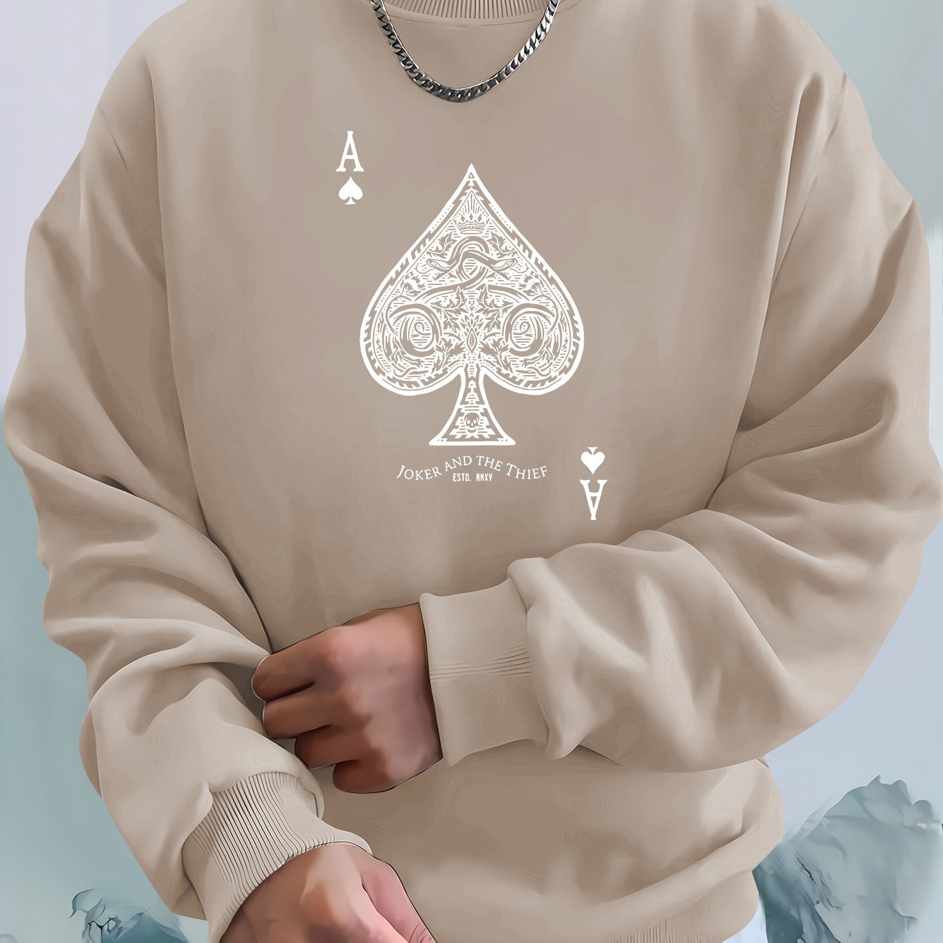 Playing Card Print Sweater