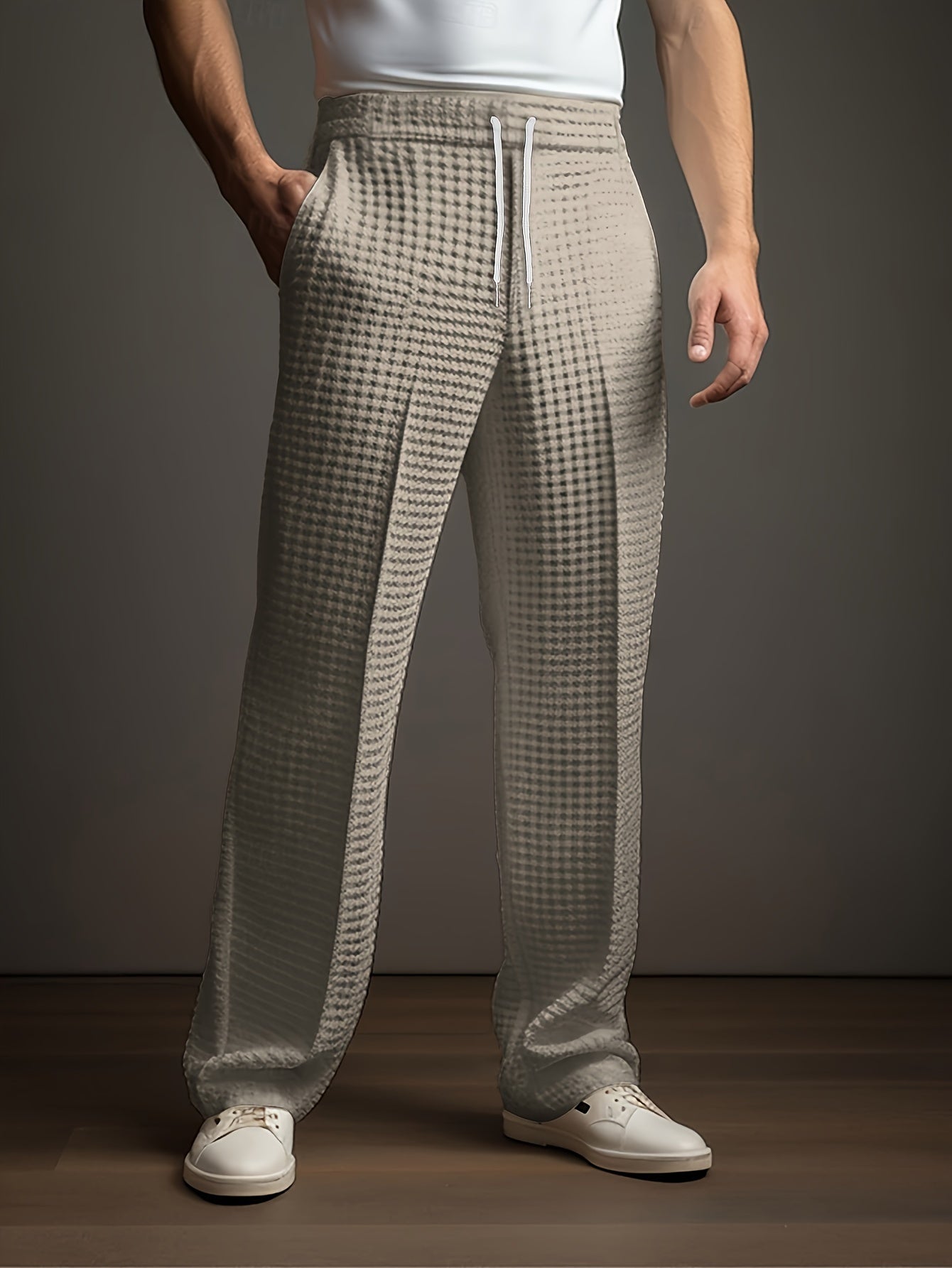 Textured Casual Pants